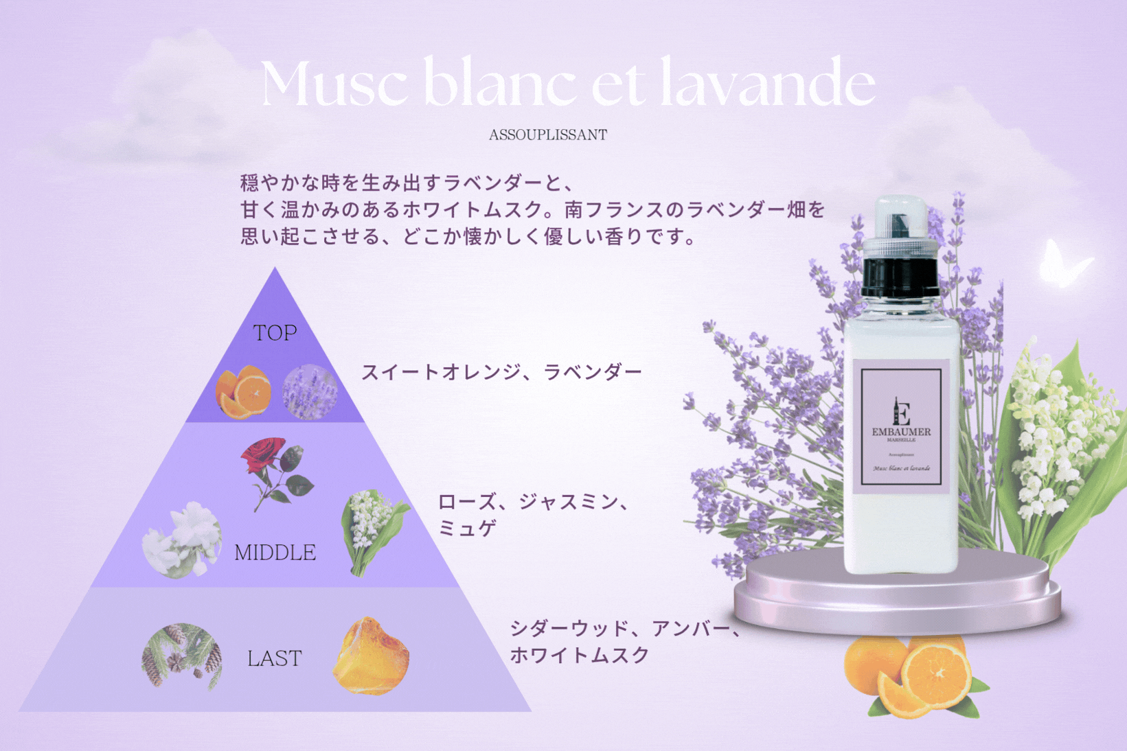香りの説明（ムスクブラン エ ラヴァンド）